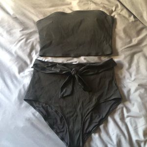 Black baiting suit top and bottom